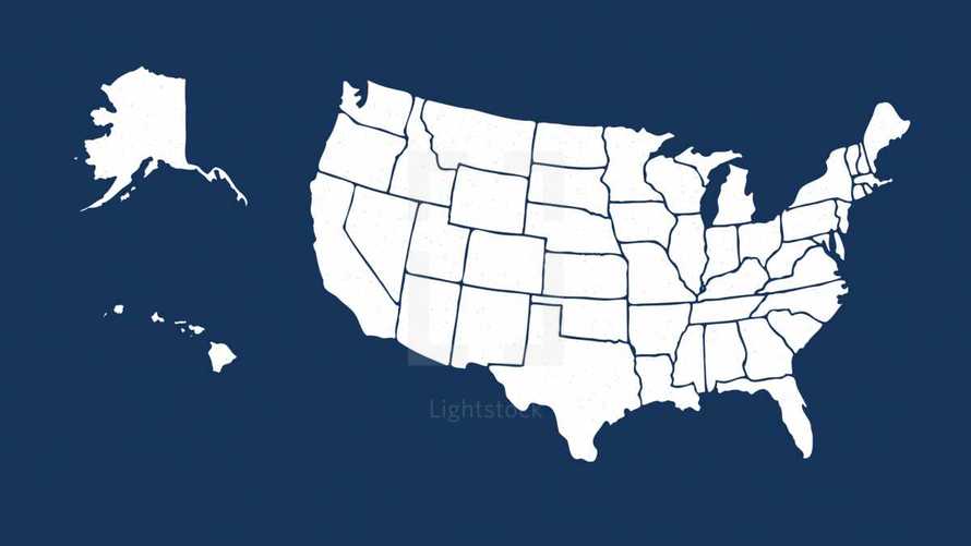 USA vector map 