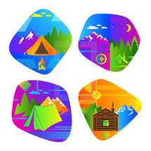 camping icons 