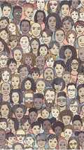 diverse faces in a crowd 
