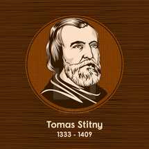 Tomas Stitny (1333 - 1409) was a Czech nobleman, writer, theologian, translator, and Christian preacher. He was one of the leading figures of the early Czech Reformation.