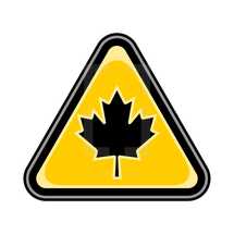 fall leaf caution sign 
