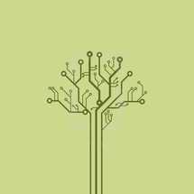 digital tree illustration. 