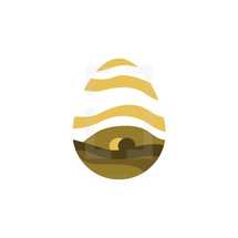 Easter egg with empty tomb 