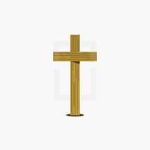 wood cross icon