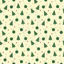 Christmas pattern, green, ornaments, white, red berries, Christmas trees, background, holidays, pattern 
