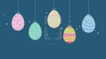 hanging Easter eggs 