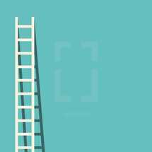 Flat illustration of ladder with shadow.