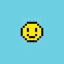 pixel smiley face 