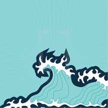 waves in the ocean illustration 