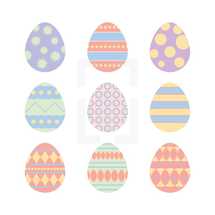 Easter eggs Illustrations.