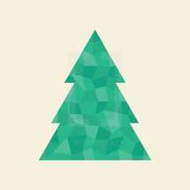 green poly Christmas tree 