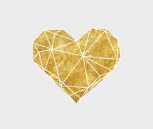 gold geometric heart 