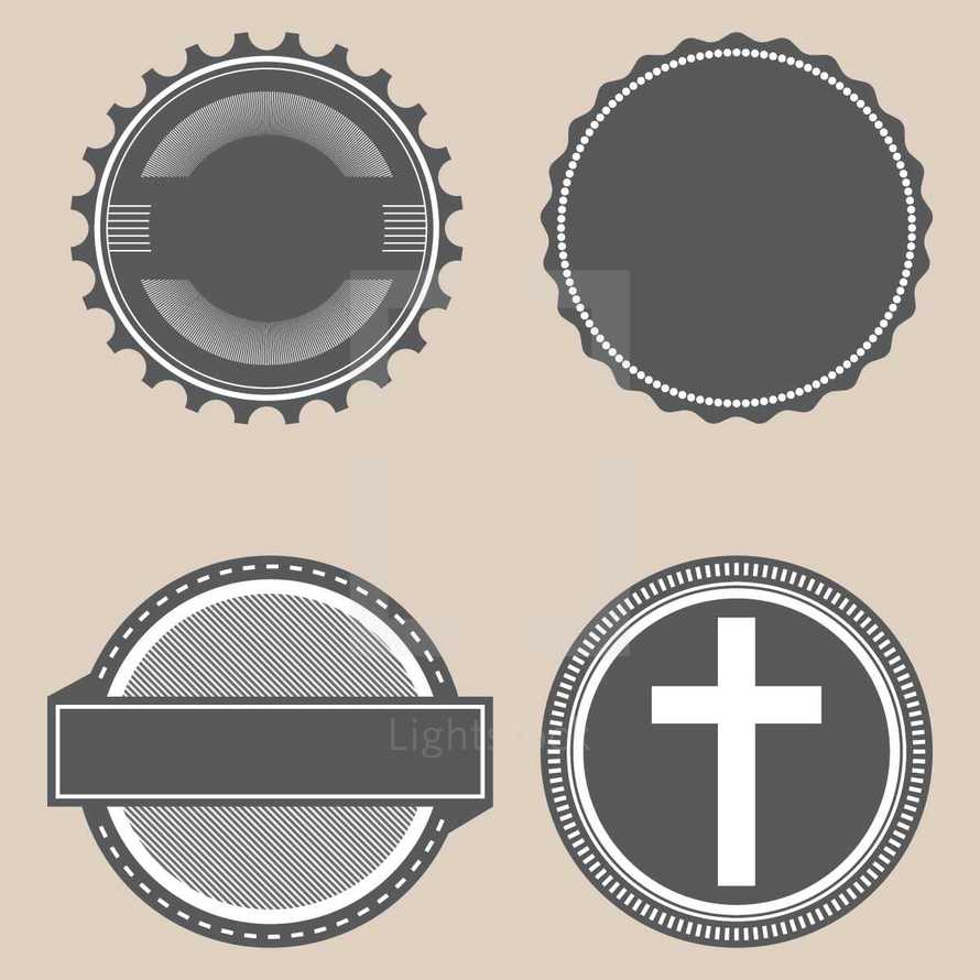 vintage church badges 
