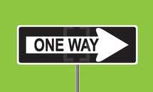 one way sign 