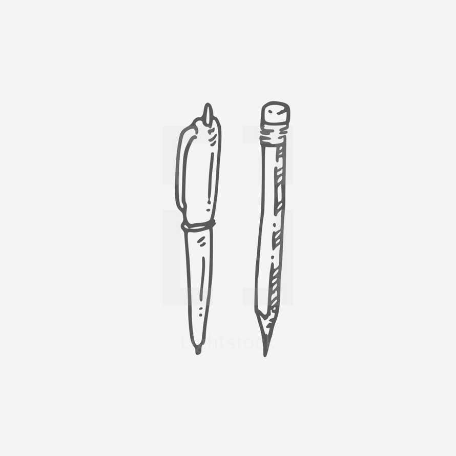 pen and pencil 
