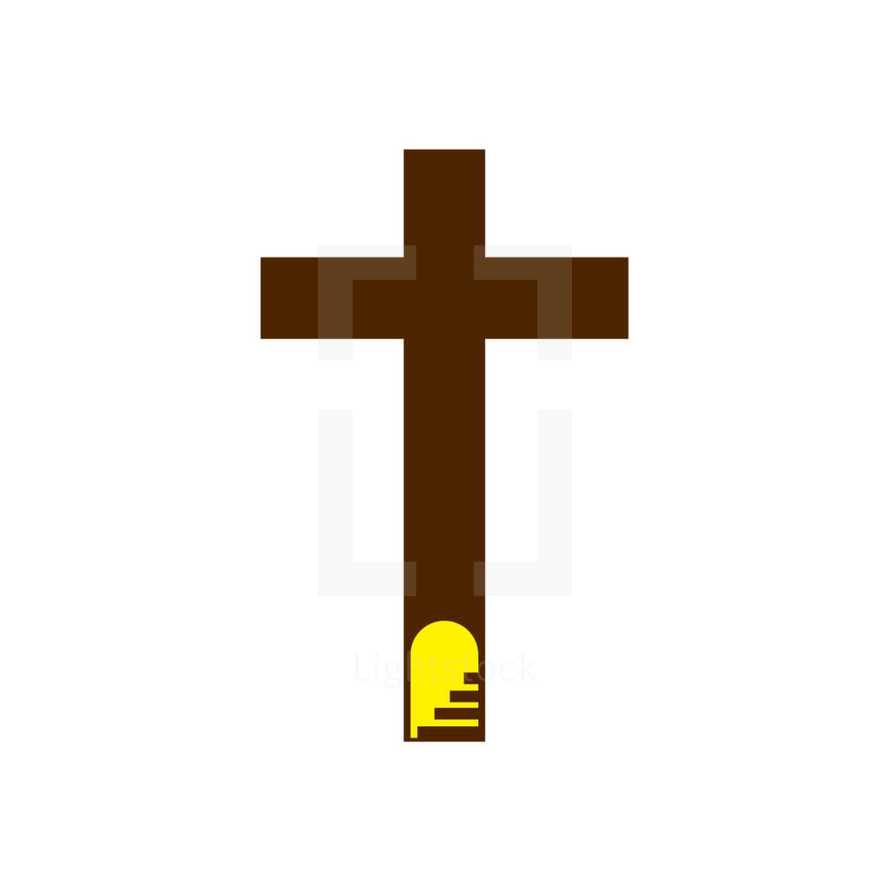 cross with door icon
