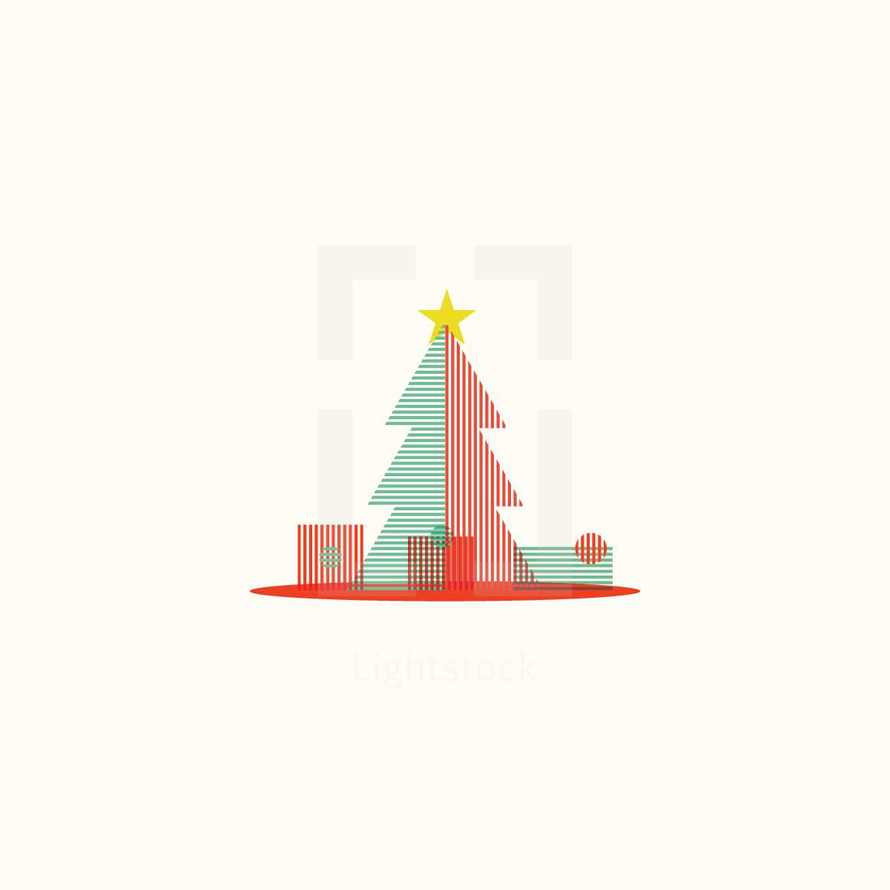 Christmas tree illustration 