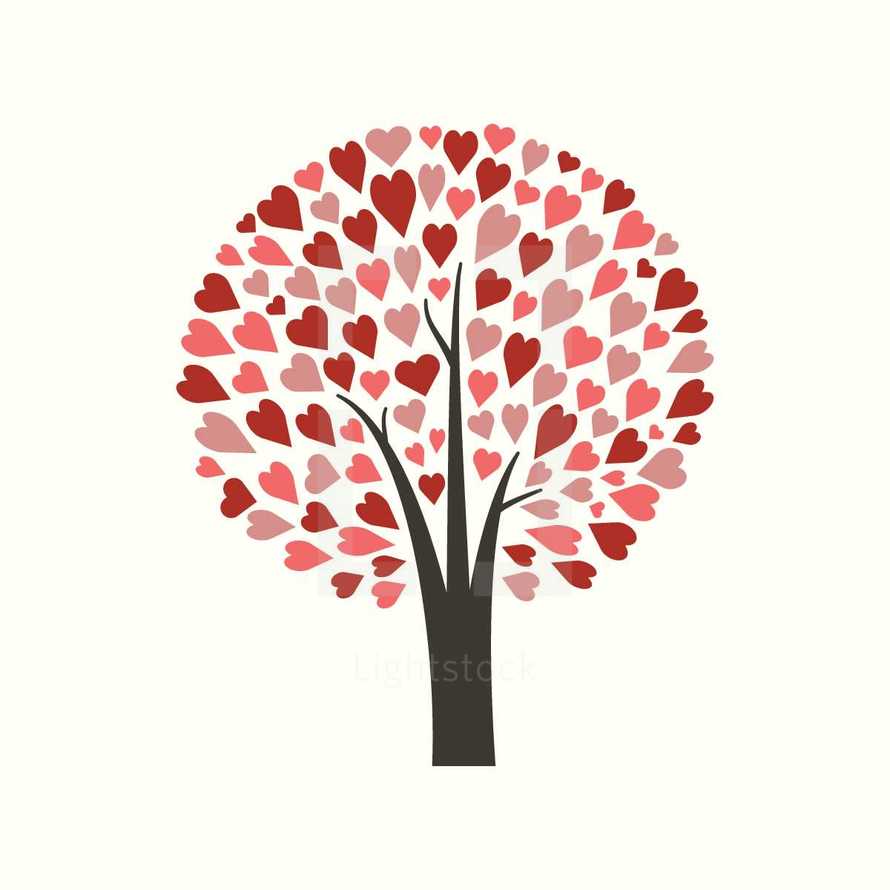 heart tree icon.