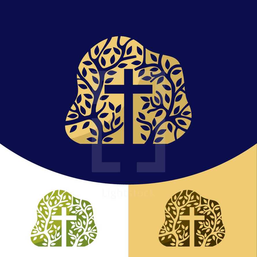 tree of life and cross logo 