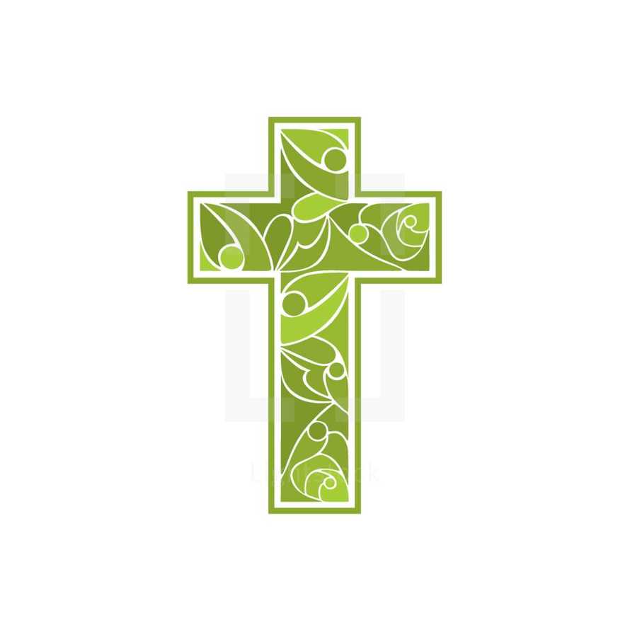 green decorative cross 