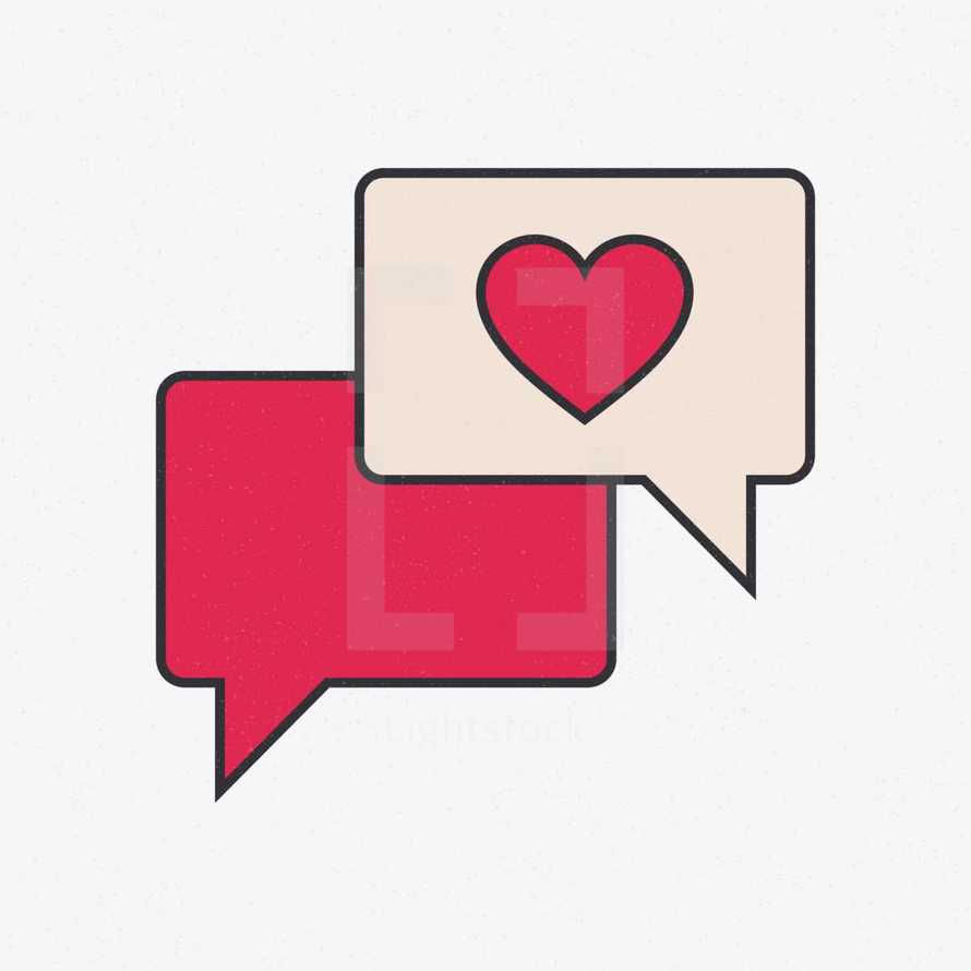 heart speech bubble icon