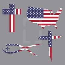 American flag shapes 