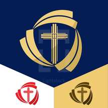 cross and shield logo 