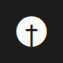 3D cross icon
