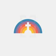 cross in a rainbow 