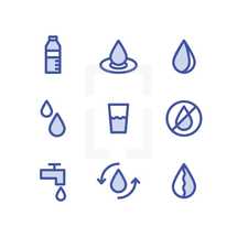 water icon set 
