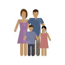simple family vector illustration.