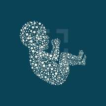 unborn infant concept illustration. 