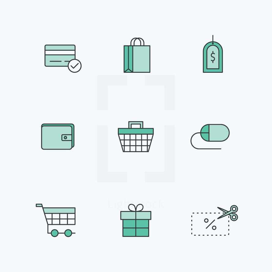 shopping icons 