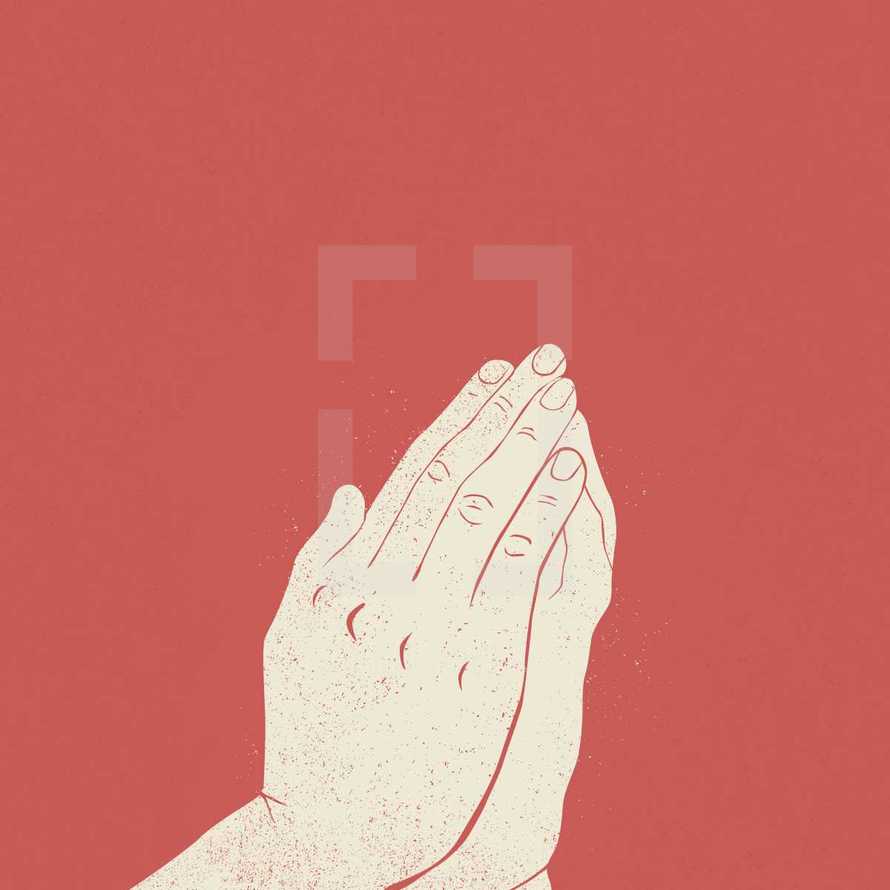 praying hands illustration.
