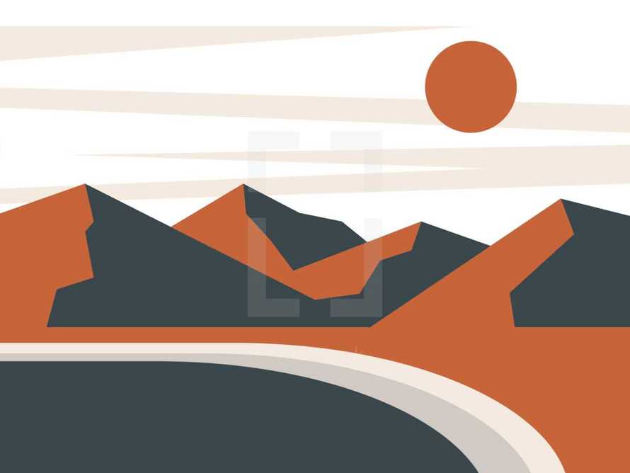 mountains illustration 