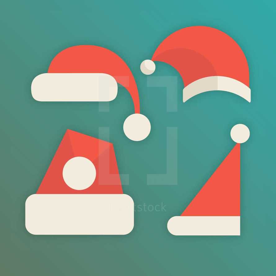 Santa hat icons 