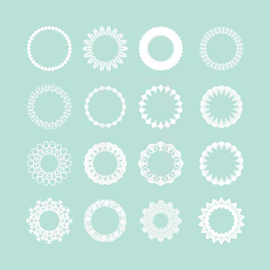 doilies and circle 