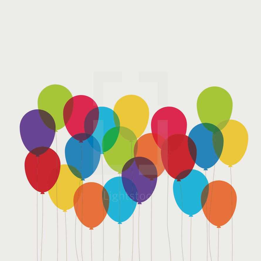 balloons on strings icons
