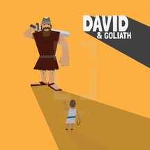It's the classic David & Goliath story, done in a very simple, kid-friendly way.