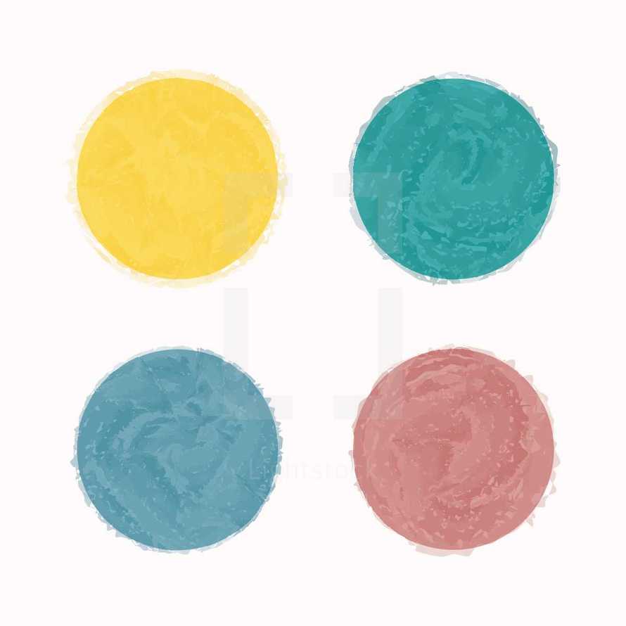 textured painted circles 