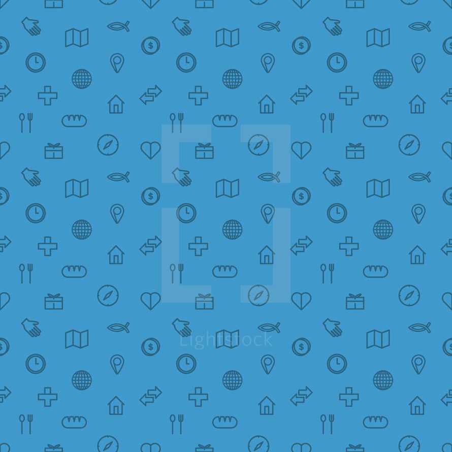 giving icons patterned background 