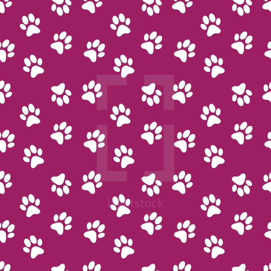 paw print pattern background 