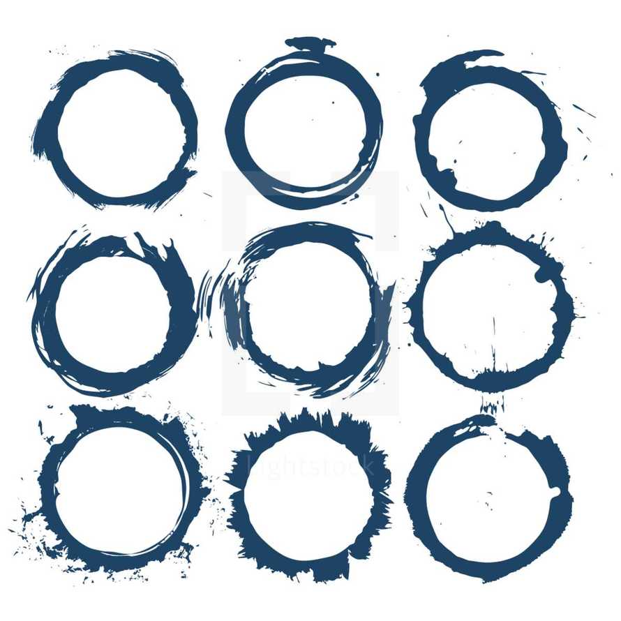blue paint smudge circle 