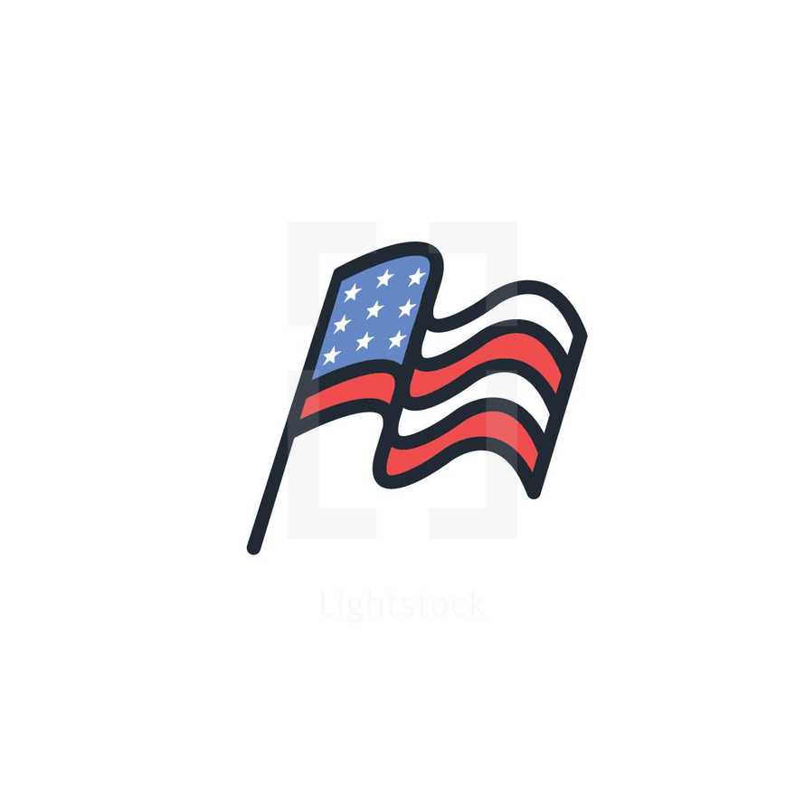 American flag vector 