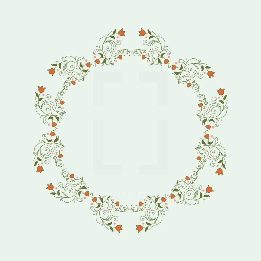 floral wreath illustration.