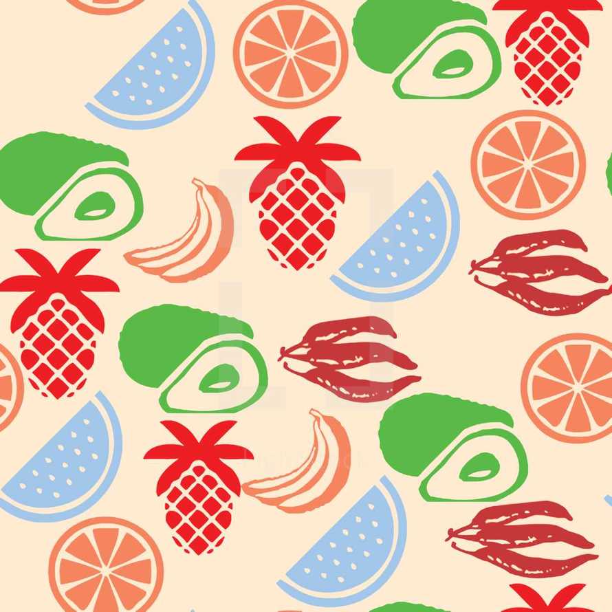 fruit pattern background 