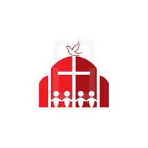 group worship, cross, worship, praise, choir, cross, mission, church, membership, dove, holding hands, icon