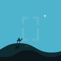 following the star of Bethlehem 