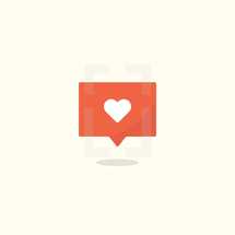 social media heart envelope 