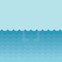 Ocean waves illustration.